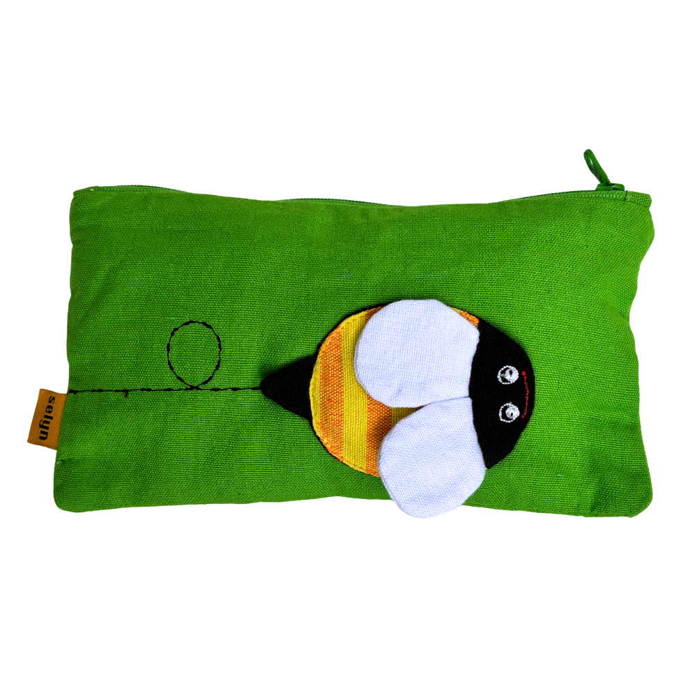 Green Bee Pencil Case