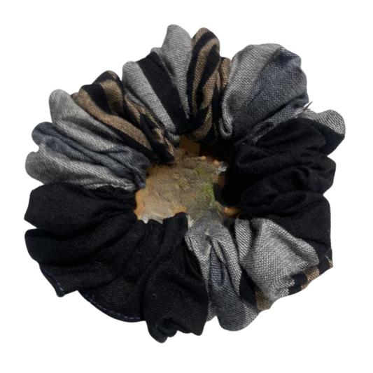 Black And Ash Scrunchie