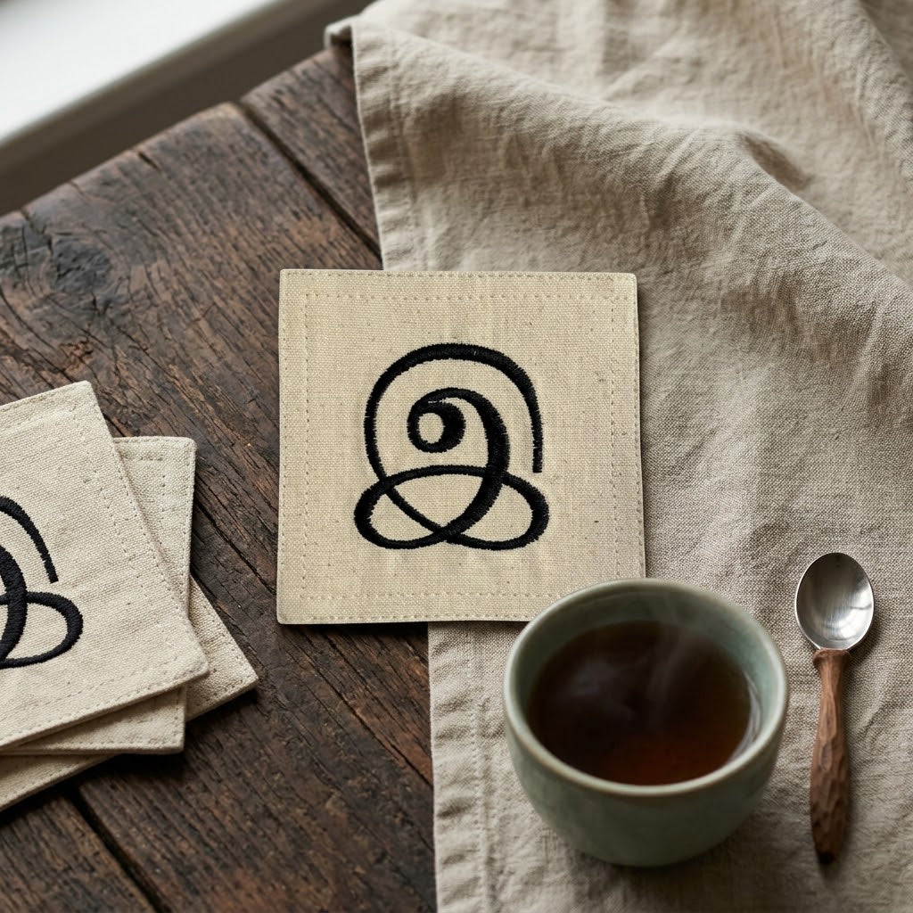 Tamil Akuru Embroidered Coasters