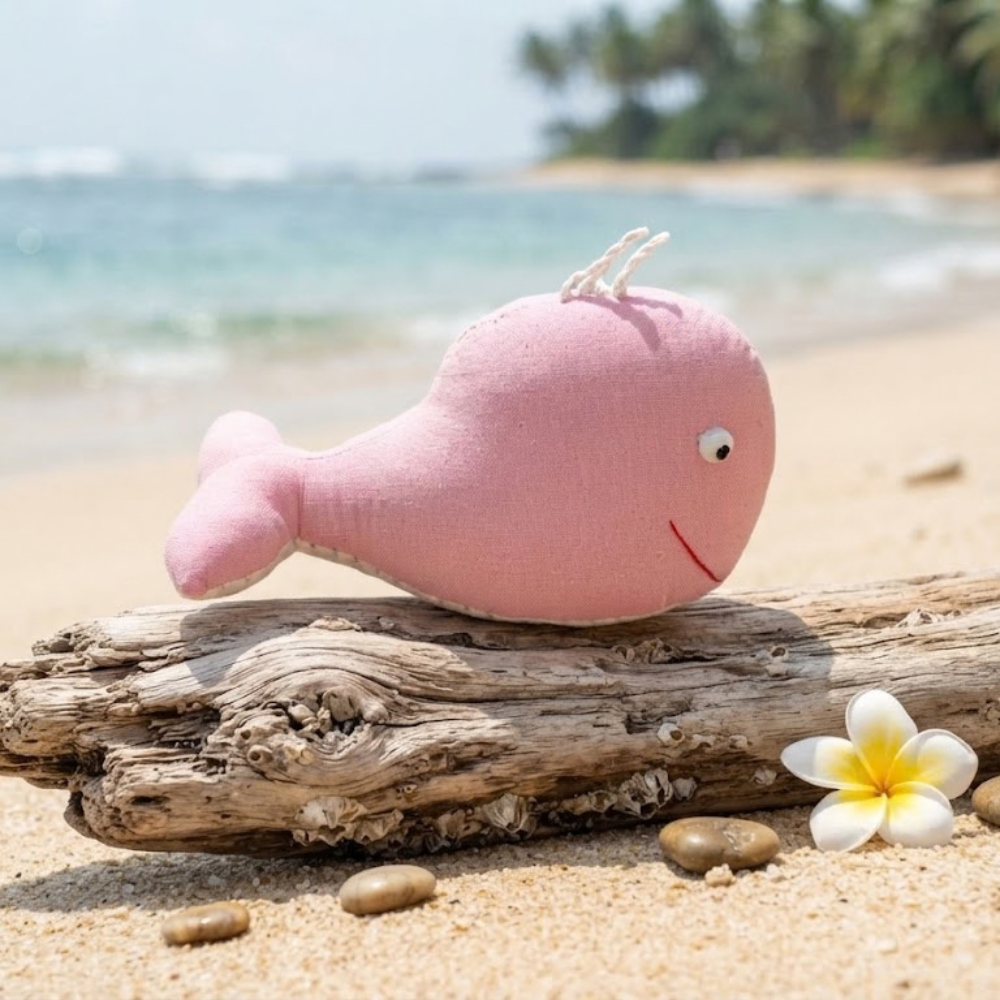 Handloom Pink Whale Soft Toy