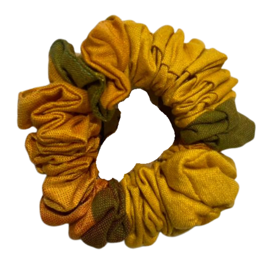 Yellow And Green Scrunchie