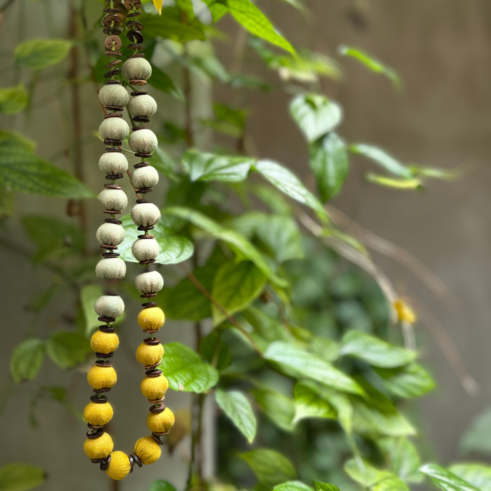 Mustard And Green Necklace