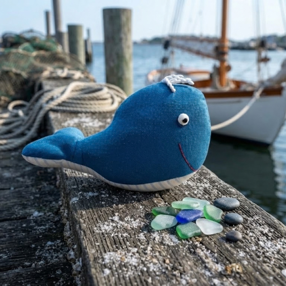 Handloom Dark Blue Whale Soft Toy