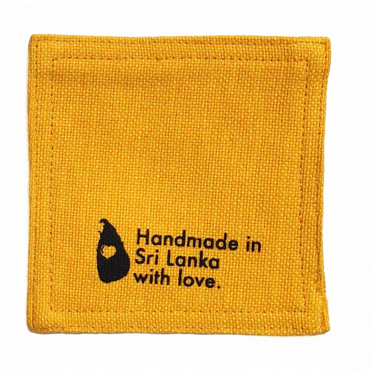 Handwoven Yellow Coaster – Home Made in Sri Lanka with Love