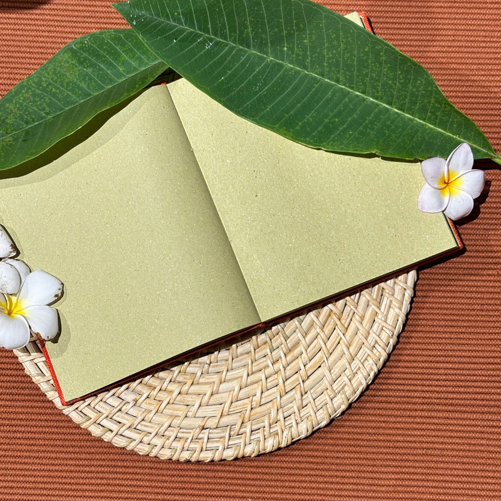 Red Handloom Notebook – Sinhala & Tamil Letters