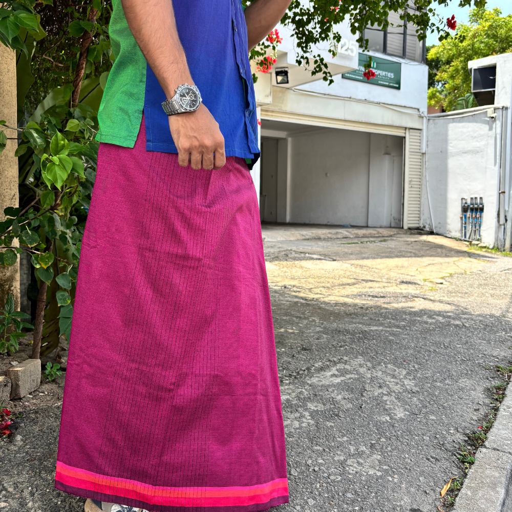 Pink Cotton Handloom Sarong | Youth Size | Ages 8–11