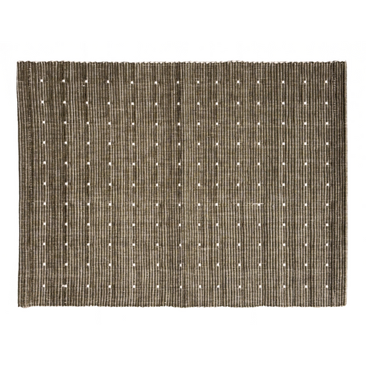 White Dots & Ash Handloom Table Mat