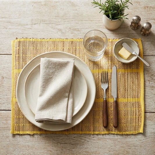 Yellow Reed Table Mat