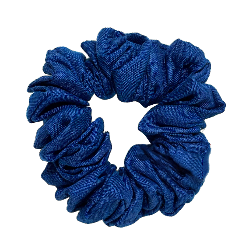 Blue Handloom Scrunchie