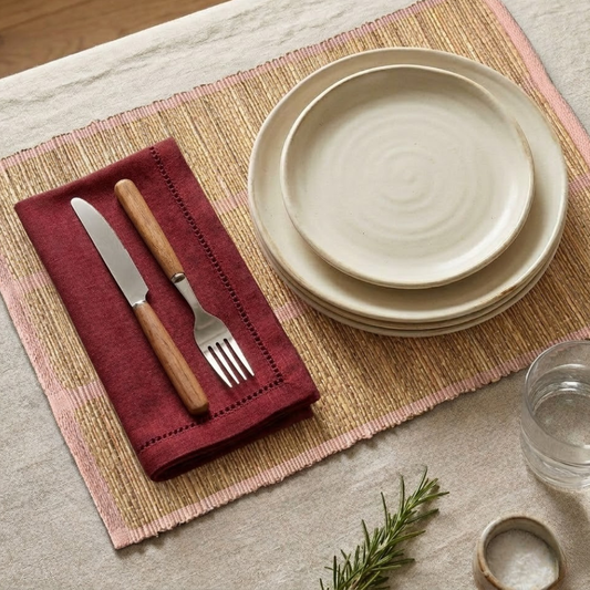 Pink Reed Table Mat