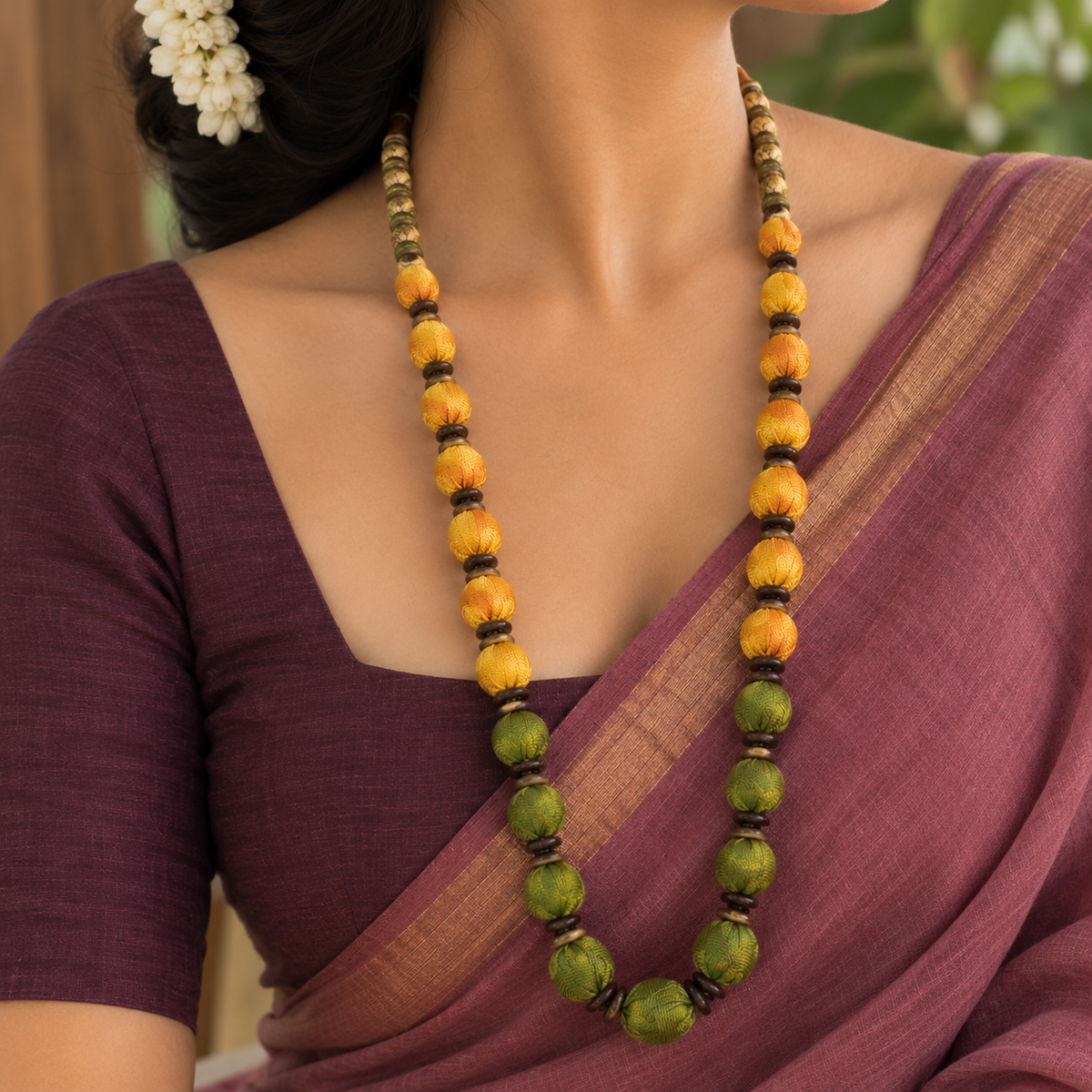 Yellow And Green Necklace
