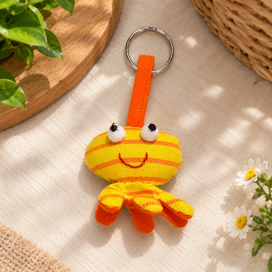 Yellow Octopus Key Tag