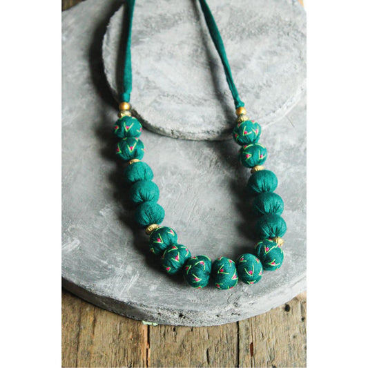 Necklace - EMB Round Beads - Handmade