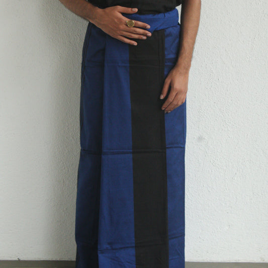 Sarongs - Blue and Black - 100% Cotton